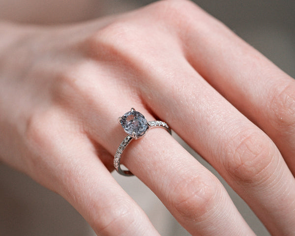 Gray Sapphire Ring