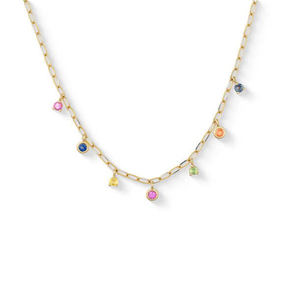 Rainbow Sapphire Necklace