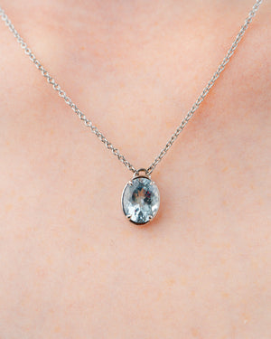 Aquamarin Oval Necklace