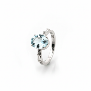 Deco Aquamarine Diamantring