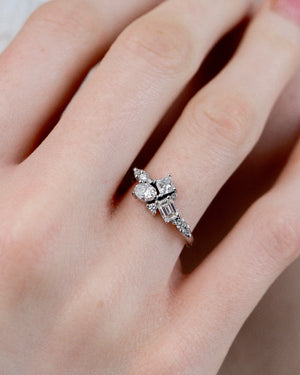 Eclaté Diamant-Cluster-Ring