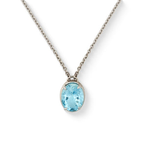 Aquamarin Oval Necklace