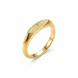 Mémoire Mini Marquise Fingerprint - Signet Ring