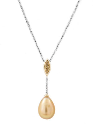 Goldener Tropfen-Halskette