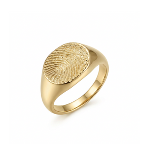 Mémoire Oval Fingerabdruck-Siegelring