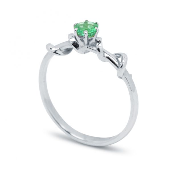 emerald twist ring