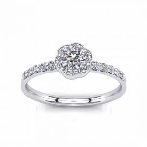 Flower Engagement ring