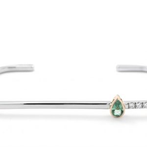 Square Emerald Diamond Bracelet