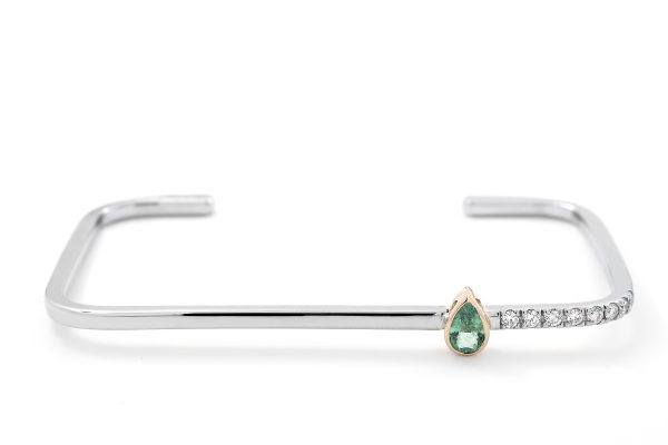 square emerald diamond bracelet