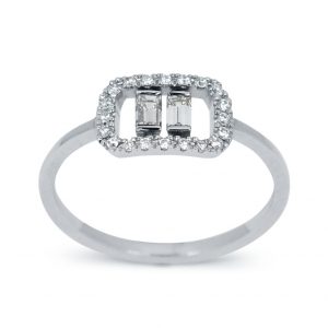 Dark Deco Diamond Ring